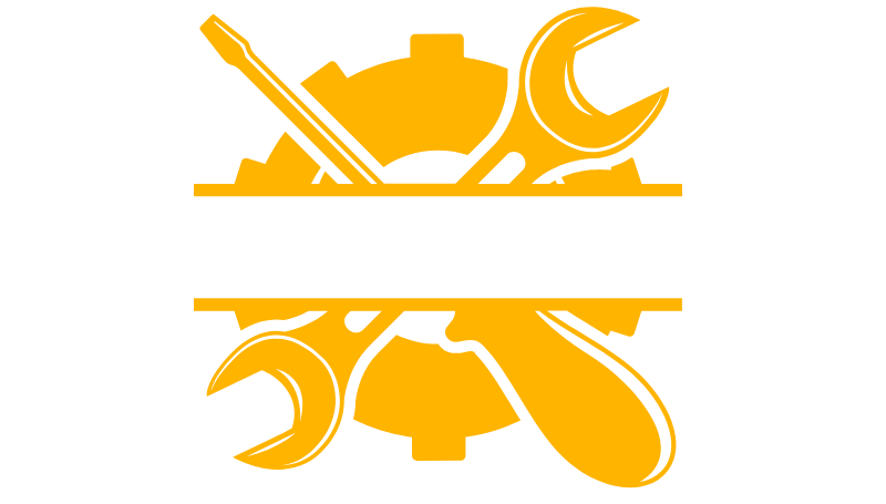 Industrial Tools Hub Logo Black Background Transparent